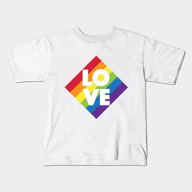 LOVE Pride Kids T-Shirt by Akbaly